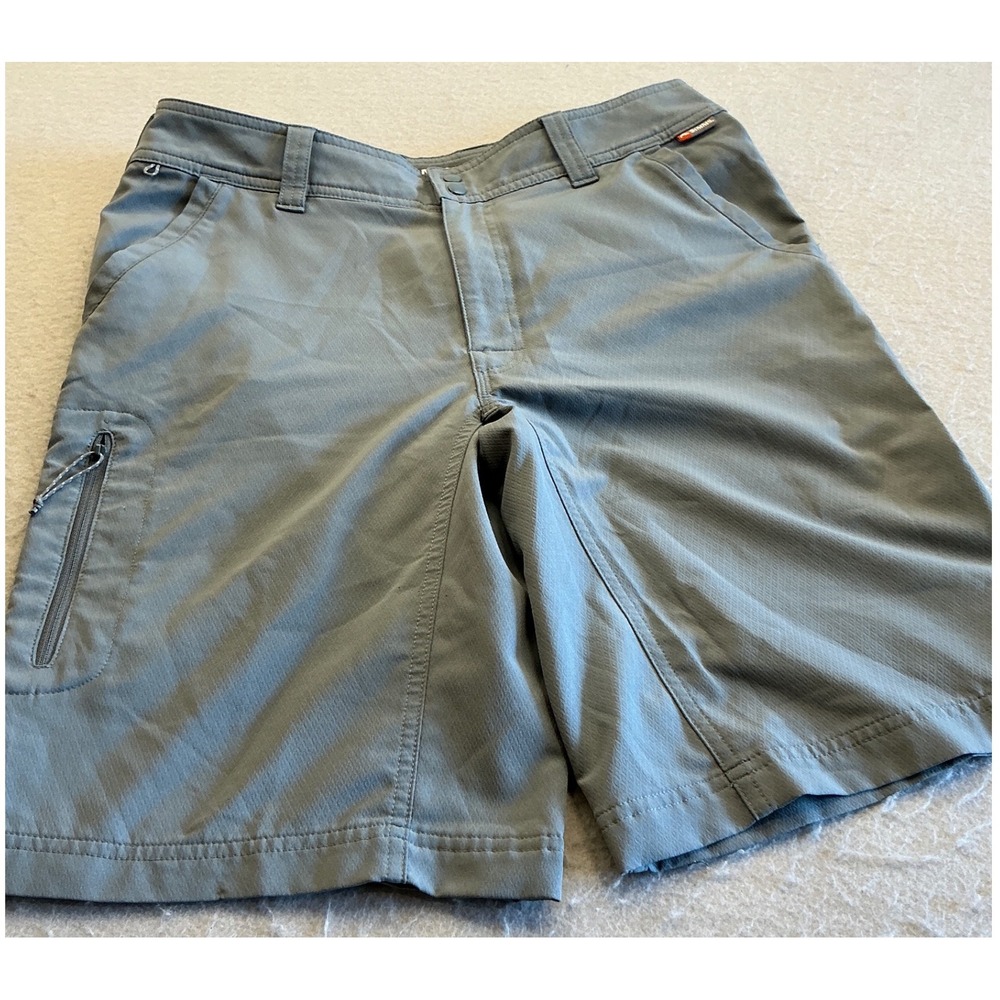 Simms Fishing Shorts Grey Technical Ripstop Cargo Pockets Mens 30 Outdoor Hiking